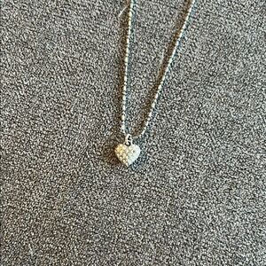 Elegant Silver Heart Pendant Necklace